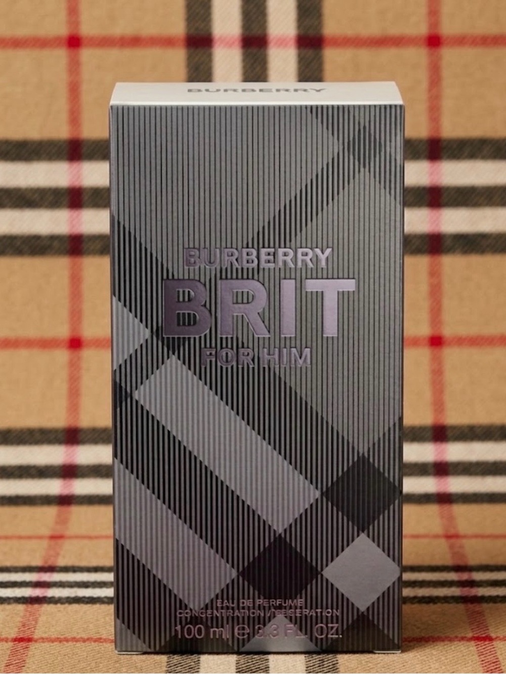 Burberry Brit For Him Box - Gray with Silver Accent